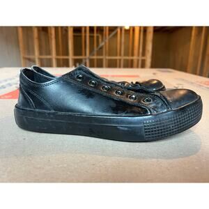 TredSafe slip-resistant work shoes leather black low-top 7